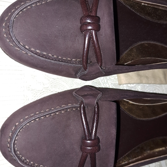 Sergio Rossi Brown Suede Flats 9.5 Narrow - Picture 7 of 13